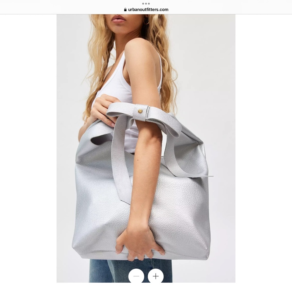 Kimchi Blue Slouchy Silver Hobo Bag Set 🆕